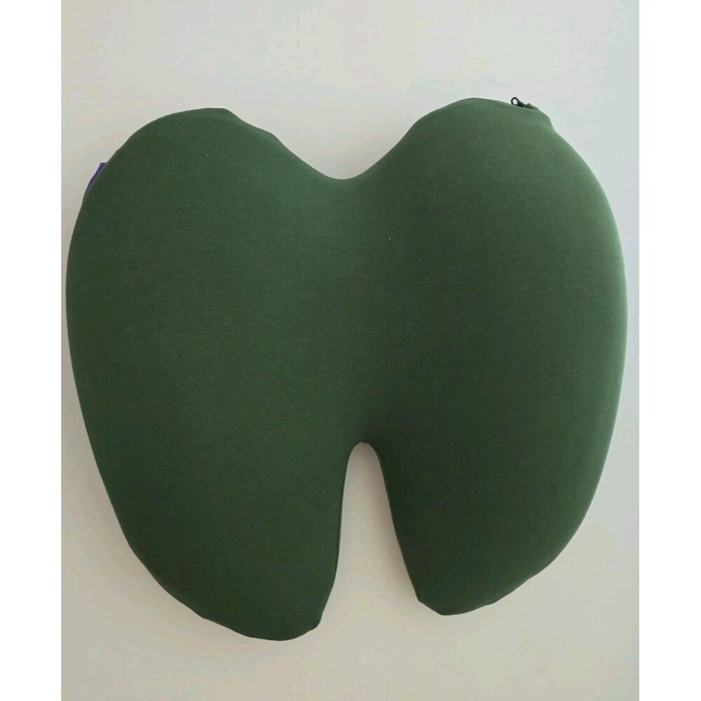 CUSHION LAB Extra Dense Memory Foam Lumbar Pillow, Ergonomic Back Support, Green